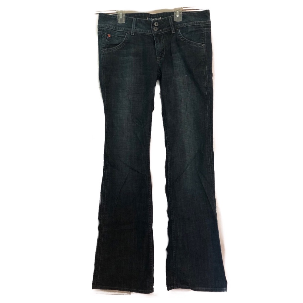 low rise flare jeans with cool pockets